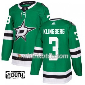 Dallas Stars Trikot John Klingberg 3 Adidas 2017-2018 Kelly Grün Authentic - Kinder
